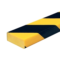 Varovný a ochranný profil 4, černá / žlutá, 5 cm × 2 cm × 500 cm